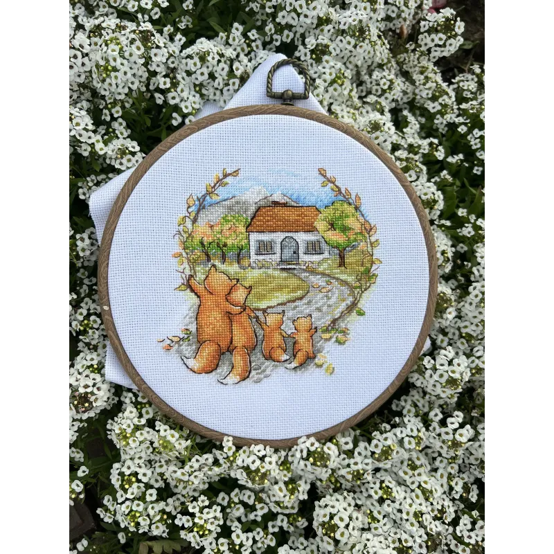 Cross-stitch kit "Housewarming. Foxes" SANN-30