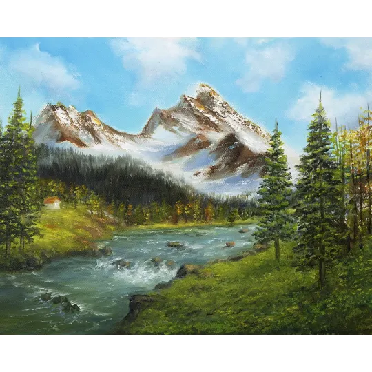 (D) Rivière de montagne 50*40 WD3062