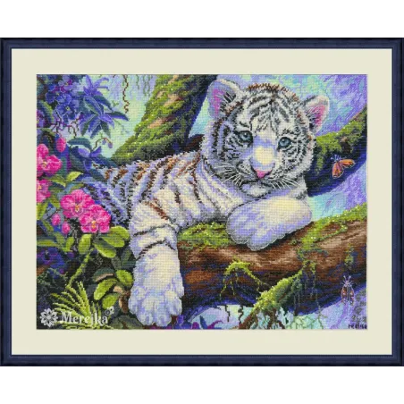 SALE Kreuzstich-Set "Weißer Tiger" 37x29 cm SK260