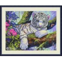 SALE Kreuzstich-Set "Weißer Tiger" 37x29 cm SK260