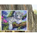 SALE Cross stitch kit "White Tiger" 37x29 cm SK260