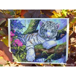 Cross stitch kit "White Tiger" 37x29 cm SK260