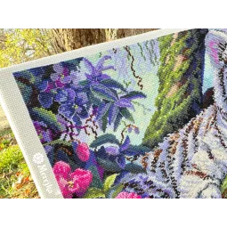 SALE Cross stitch kit "White Tiger" 37x29 cm SK260