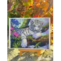SALE Kreuzstich-Set "Weißer Tiger" 37x29 cm SK260