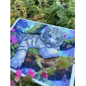 SALE Kreuzstich-Set "Weißer Tiger" 37x29 cm SK260