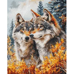 Cross Stitch Kit The Guardians of the Forest 25x32cm SBM3022