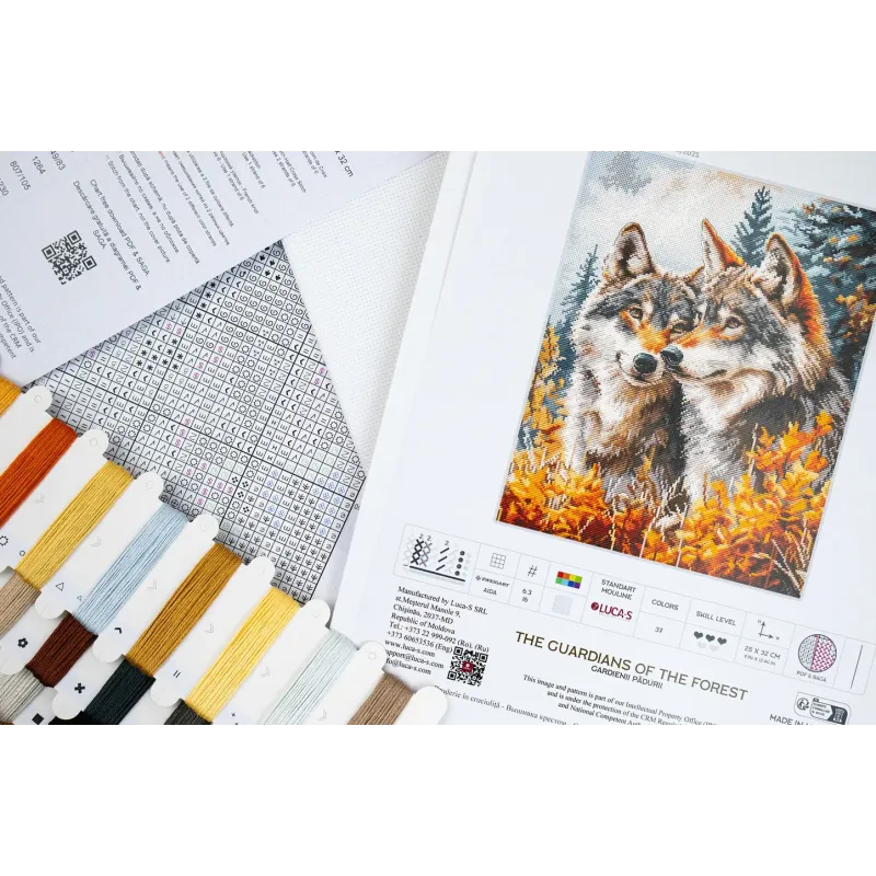 Kit Point de Croix Les Gardiens de la Forêt 25x32cm SBM3022