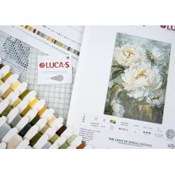 Kit de Petit Point - La lumière des pivoines printanières 18x25cm SG715