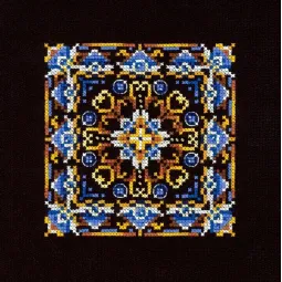Kryželio siuvinėjimo rinkinys "Persų motyvai.  Raštas 4" 11x11 cm SNV-974