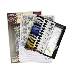 Набор для вышивания крестиком "Персидские мотивы. Узор 4" 11x11 см SNV-974