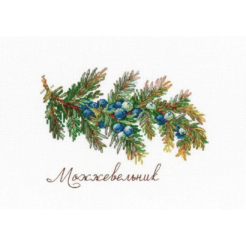 Kreuzstich-Set "Gaben der Natur. Wacholder" 12x16 cm SNV-913