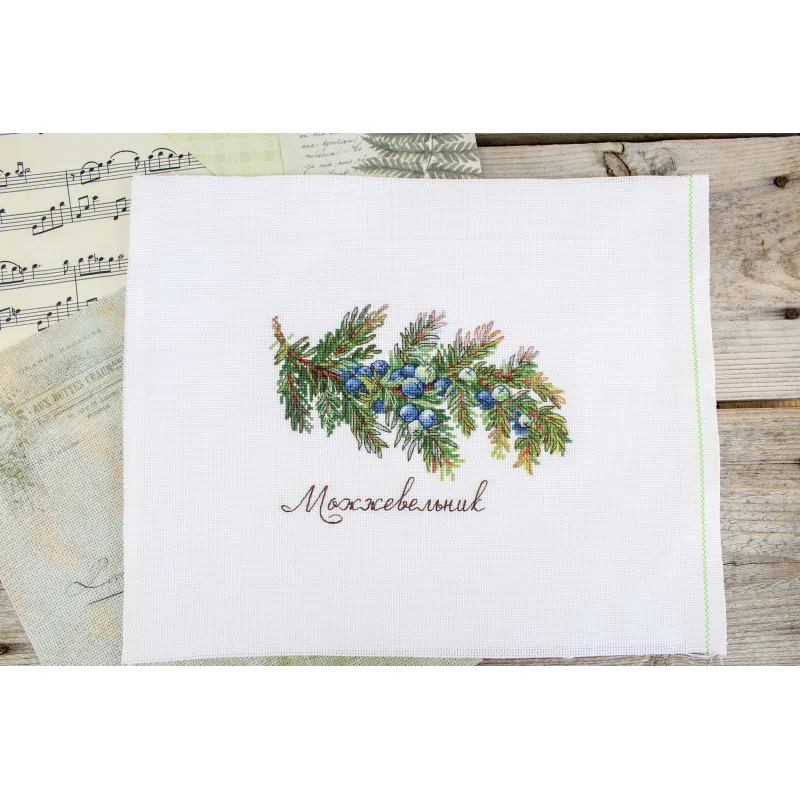 Kreuzstich-Set "Gaben der Natur. Wacholder" 12x16 cm SNV-913