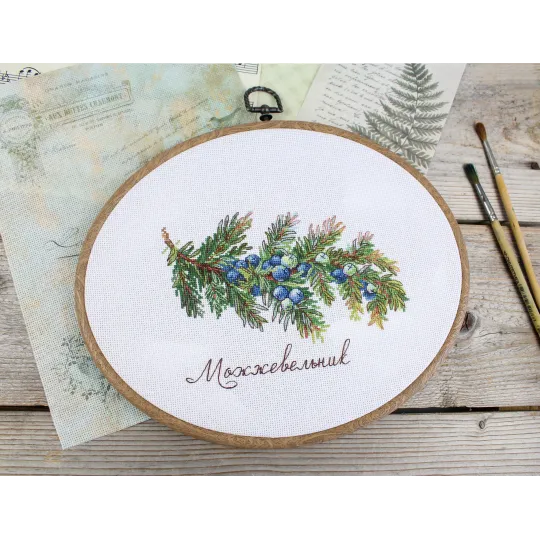 Kreuzstich-Set "Gaben der Natur. Wacholder" 12x16 cm SNV-913