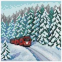 Kreuzstich-Set „Durch den Winterwald“ 11x11 cm SM-988