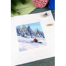 Kryželio siuvinėjimo rinkinys "Ant kalno šlaito" 11x11 cm SM-987