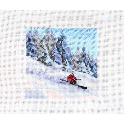 Kryželio siuvinėjimo rinkinys "Ant kalno šlaito" 11x11 cm SM-987