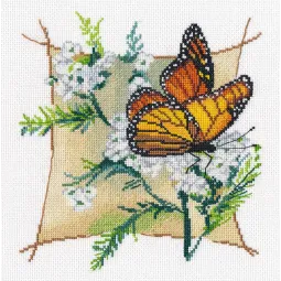 Cross stitch kit "Composition. Butterfly-2" 18x20 cm S1646