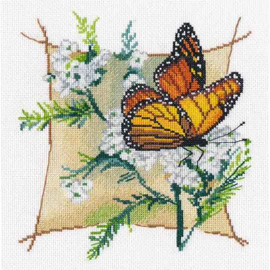 Kreuzstich-Set "Komposition. Schmetterling-2" 18x20 cm S1646