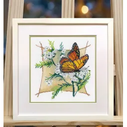 Kryželio siuvinėjimo rinkinys "Kompozicija. Drugelis-2" 18x20 cm S1646