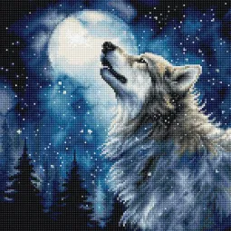 Cross stitch kit "Midnight snowfall" 24x24cm SLETIL9923