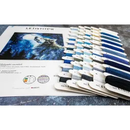 Набор для вышивания крестиком "Полуночный снегопад" 24x24см SLETIL9923