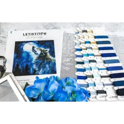 Cross stitch kit "Midnight snowfall" 24x24cm SLETIL9923