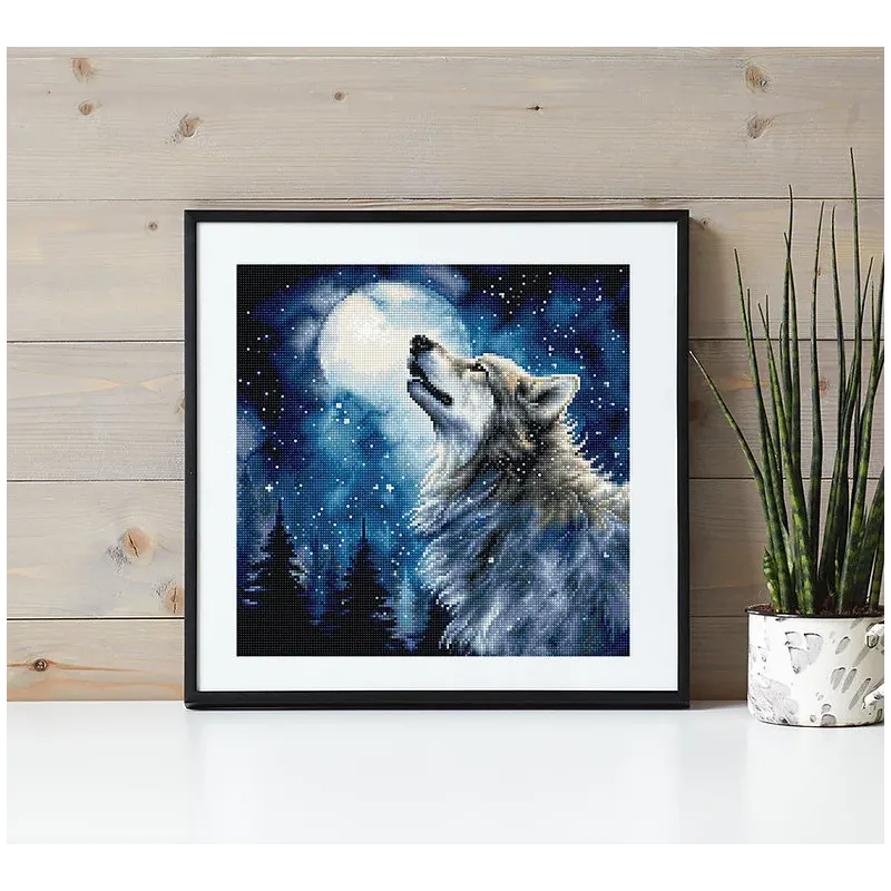 Kreuzstich-Set "Mitternachtsschneefall" 24x24cm SLETIL9923
