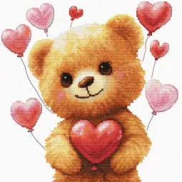 Kryželio siuvinėjimo rinkinys "Meilė ore" 18x19cm SB1423