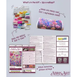 Kit de broderie de perles Main Moment printanier (Scènes Déco) 22x45 cm AAB-913