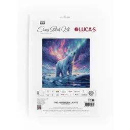 Kit Petit Point "Les Aurores Boréales" 16x16cm SG712