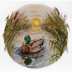 Siuvinėjimo kryželiu rinkiniai Vakaro maudynės (Deco Scenes) 25x23 cm AAH-259