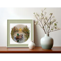 Siuvinėjimo kryželiu rinkiniai Vakaro maudynės (Deco Scenes) 25x23 cm AAH-259