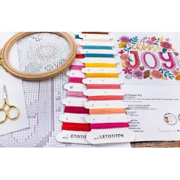 Kreuzstich-Set Wähle Freude 15x14cm SLETIL9913