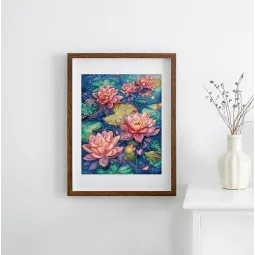 Cross stitch kit Water lily 23x29cm SLETIL9910