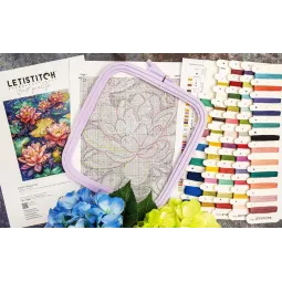 Набор для вышивания крестиком Водяная лилия 23x29см SLETIL9910