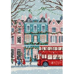 Cross stitch kit London Snowfall 19x27cm SLETIL9919