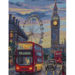 Cross stitch kit - Aine collection "Rainy London" 30x40 cm SRA1014