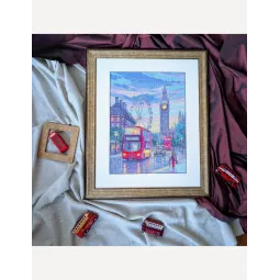 Cross stitch kit - Aine collection "Rainy London" 30x40 cm SRA1014