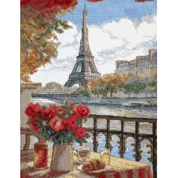 Набор для вышивания крестиком - коллекция Aine "Sunny Paris" 30x40 см SRA1013