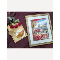 Cross stitch kit - Aine collection "Sunny Paris" 30x40 cm SRA1013