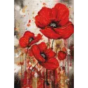 Kit de point de croix "La Vibration des Coquelicots" 22x32cm SB7044