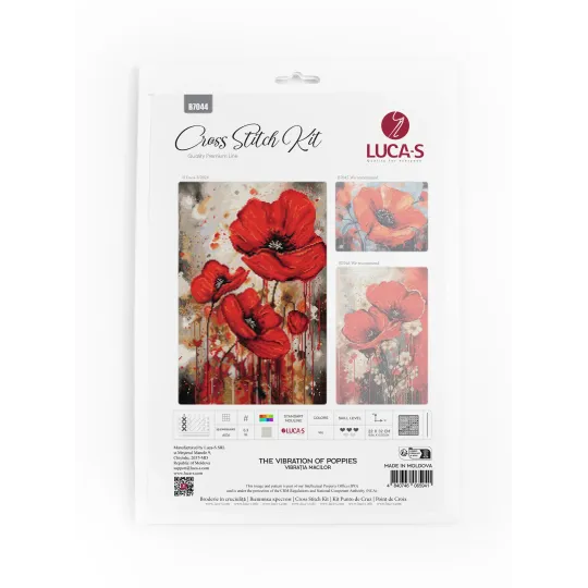 Kit de point de croix "La Vibration des Coquelicots" 22x32cm SB7044