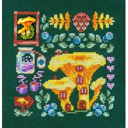 Kryželiu siuvinėjimo rinkinys "Mini Sampler. Chanterelle House" SNV-945
