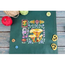 Kryželiu siuvinėjimo rinkinys "Mini Sampler. Chanterelle House" SNV-945