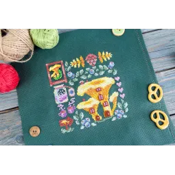Kryželiu siuvinėjimo rinkinys "Mini Sampler. Chanterelle House" SNV-945