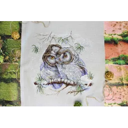 Kreuzstich-Set "Kleine Eulen" SNV-794