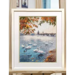 Cross stitch kit "Autumn waterfront" S1647