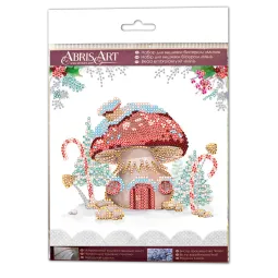 Mini kit de broderie avec des perles - Magie d'hiver 15x15 cm AAM-217