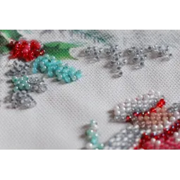 Mini kit de broderie avec des perles - Magie d'hiver 15x15 cm AAM-217