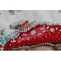 Mini kit de broderie avec des perles - Magie d'hiver 15x15 cm AAM-217